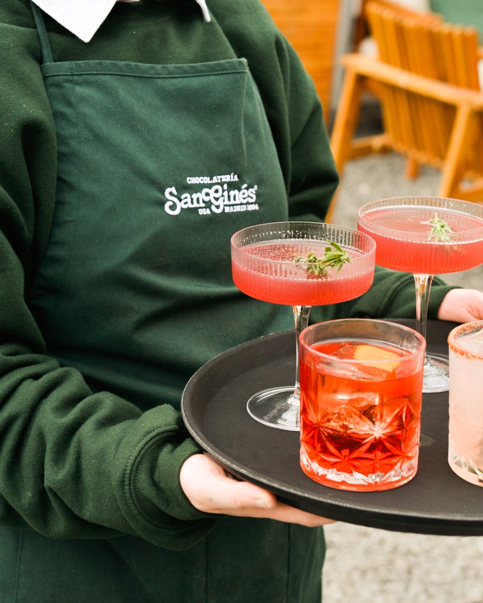 Cocktails on a tray