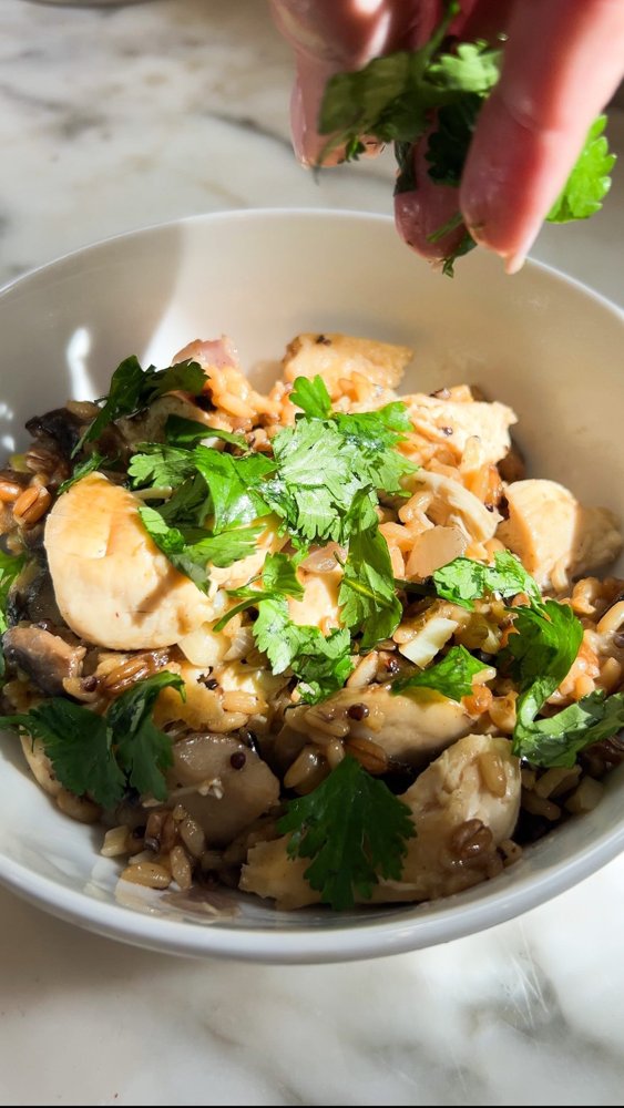 Chicken and grain bowl