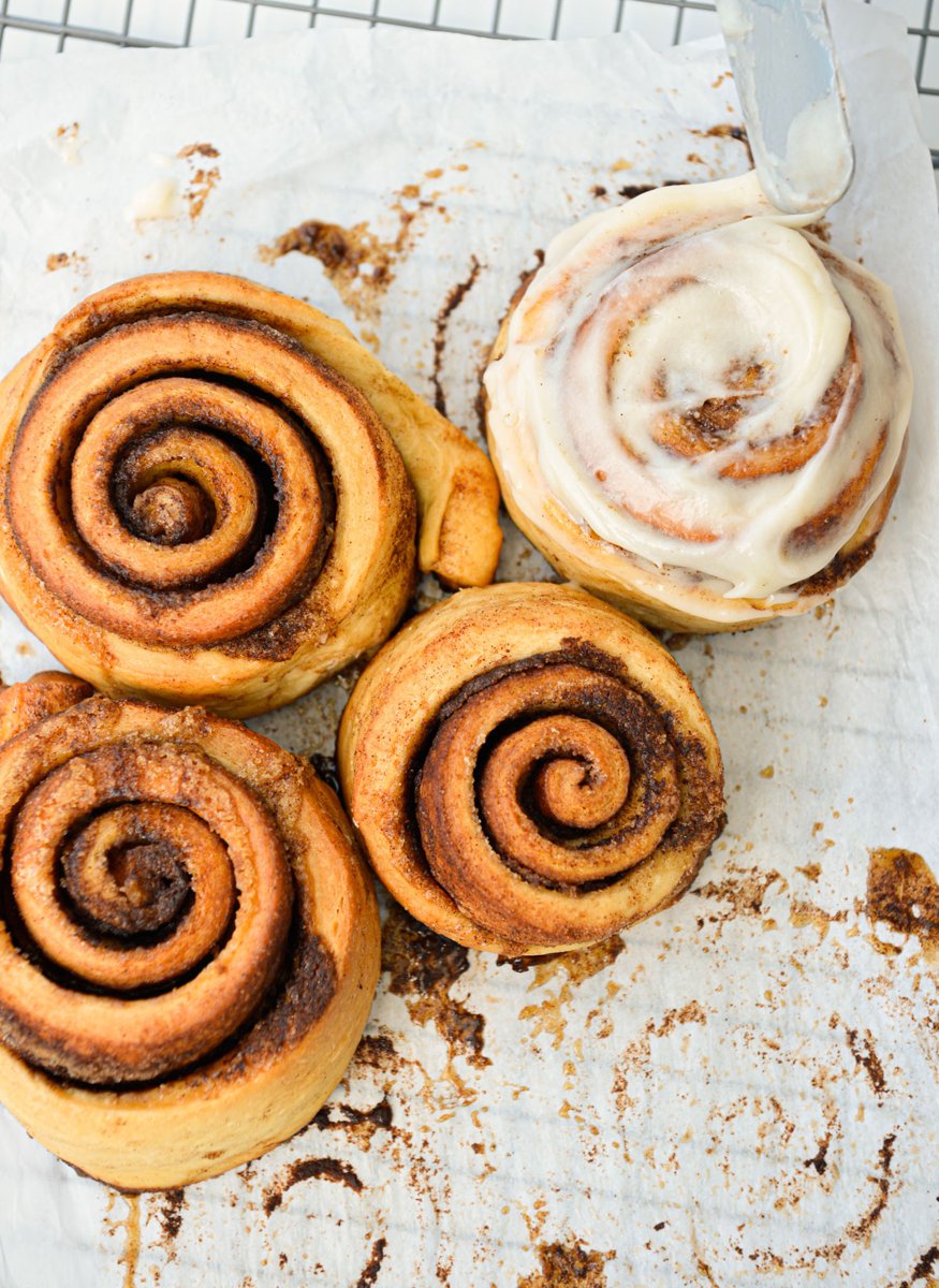Cinnamon rolls from above