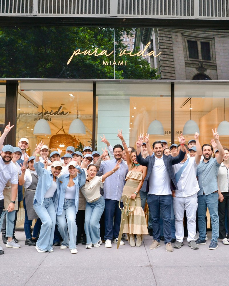 Pura Vida team at the opening